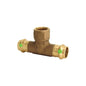 Tee, 1 x 3/4 in, Press x FNPT, Copper