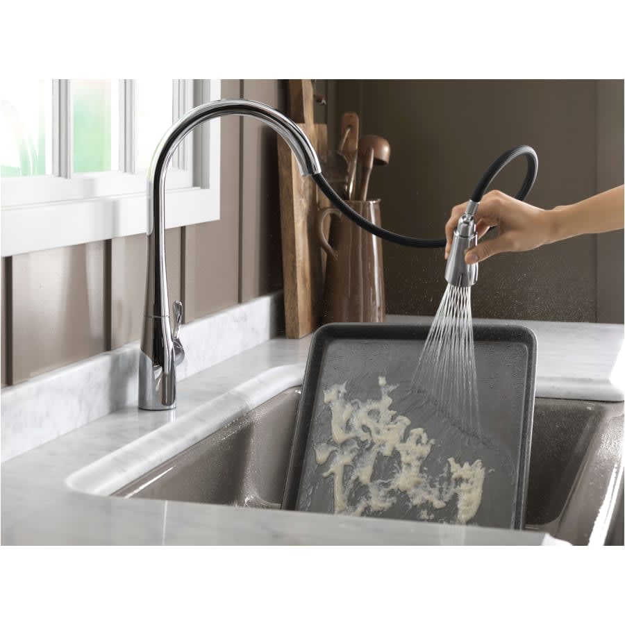 Simplice 1.5 GPM Single Hole Pull Down Kitchen Faucet - Includes Escutcheon