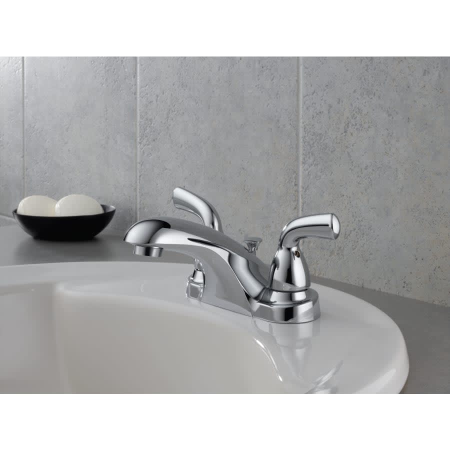 Foundations Core-B Centerset Bathroom Faucet with Pop-Up Drain Assembly - Includes Lifetime Warranty