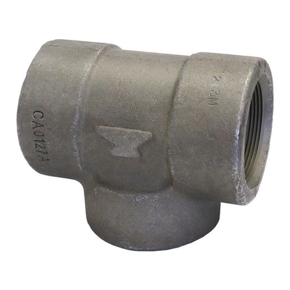 Tee, 2 in, FNPT, SCH 80/XH, Forged Steel, 3000 lb