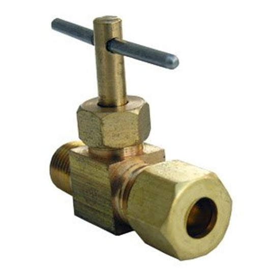 Needle Valve, 1/4 x 1/8 in, Brass