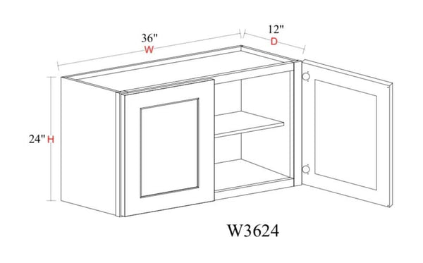Wall Cabinet - 36"W x 24"H x 12"D