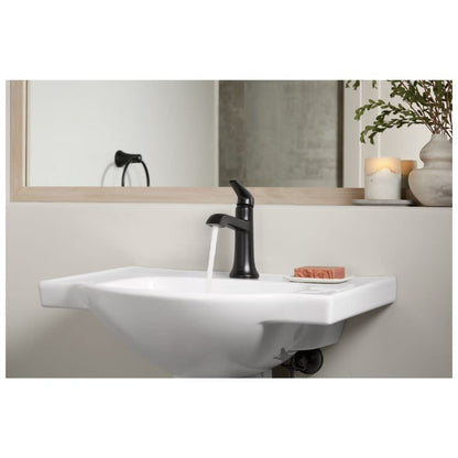 Veer 24" Pedestal Bathroom Sink Only with One Hole Drilled and Overflow