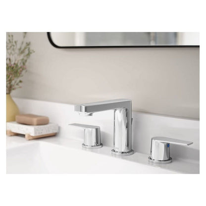 Slate™ Widespread Lavatory Faucet, ADA, 2 Handle, 3-Hole, 1.2 gpm, Chrome