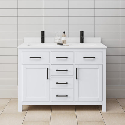 Beckett Double Bathroom Vanity - 48W x 35H x 22D