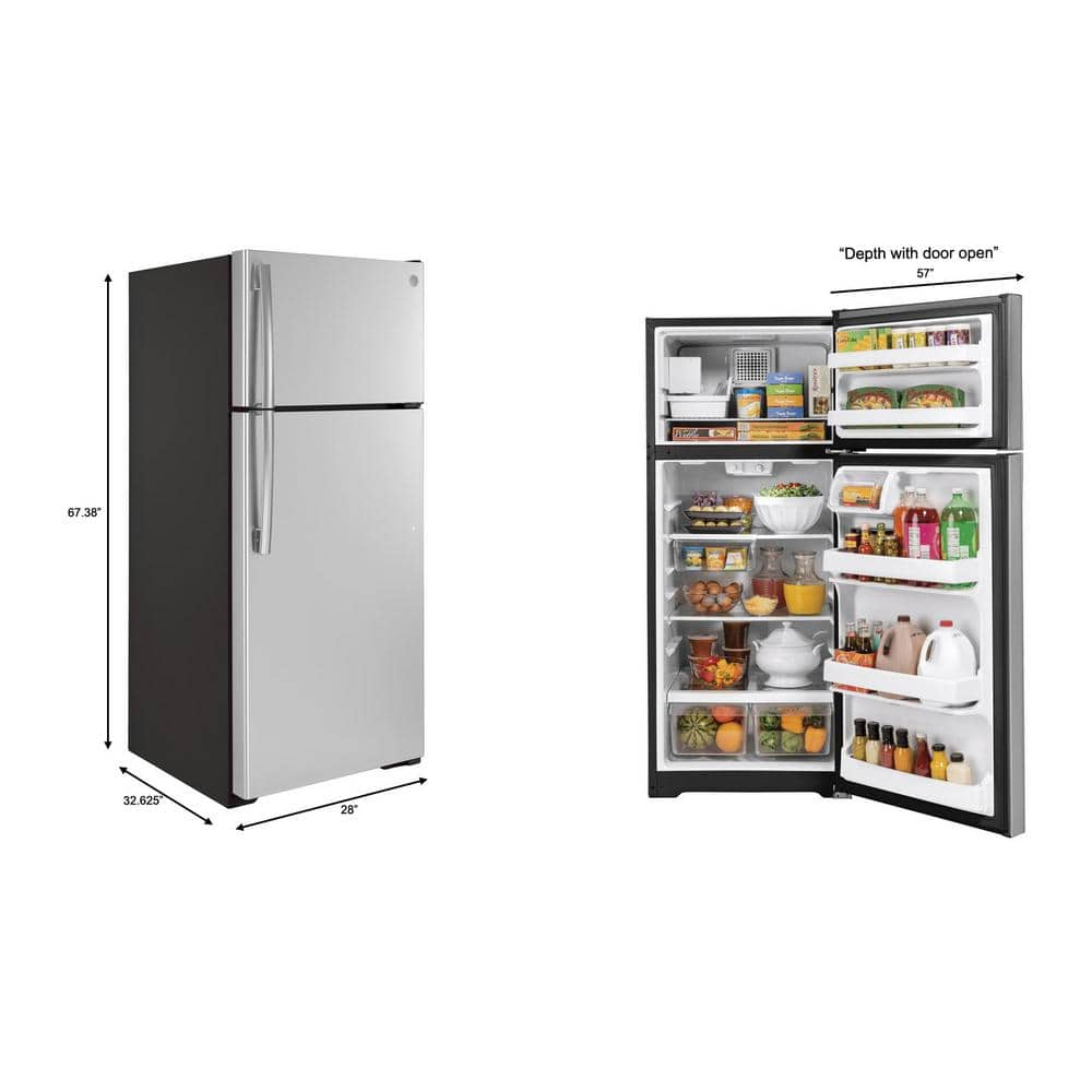 GE 18 Cu Fr Top Mount Refrigerator Es