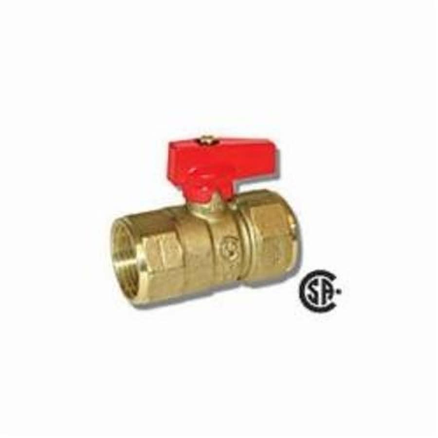 1-Piece Ball Valve, 1 in, FNPT, Standard Port, Brass Ball, Brass