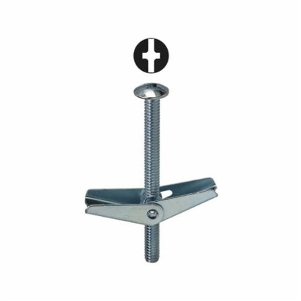 Toggle Anchor, 1/4 in, 4 in L, Electrogalvanized