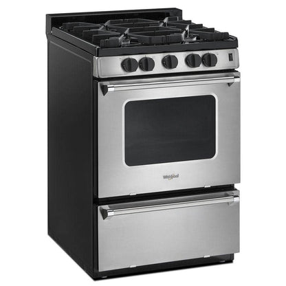 24"W 2.96Cuft F/S Compact 4B Gas Range Stainless Steel