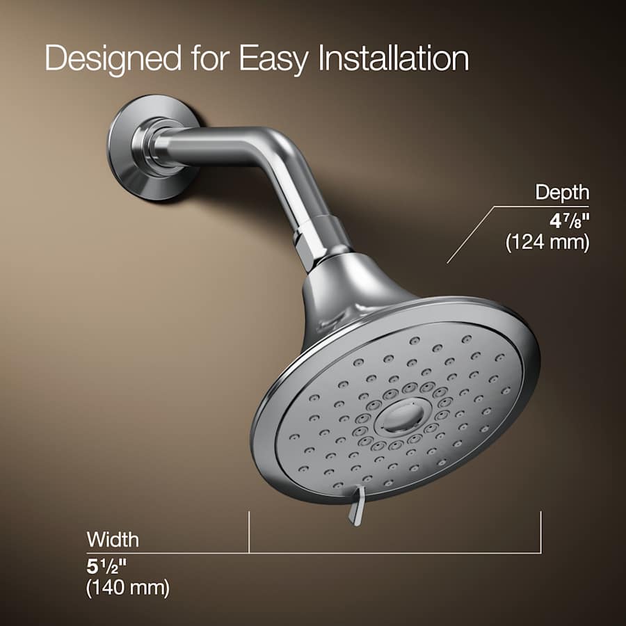 Forte 2.5 GPM Multi Function Shower Head