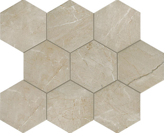 Perpetuo Elegant Beige Rectangle, Wave 12X24 Satin