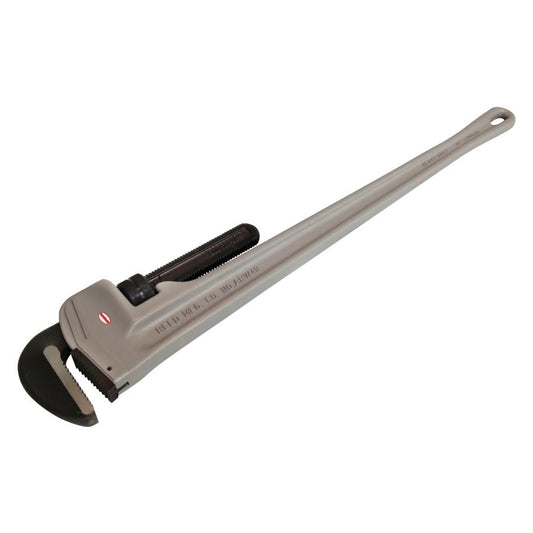 Straight Pipe Wrench, 1-1/2 to 6 in Pipe, 48 in OAL, Hook and Heel Jaw, Titanium Aluminum Alloy Handle