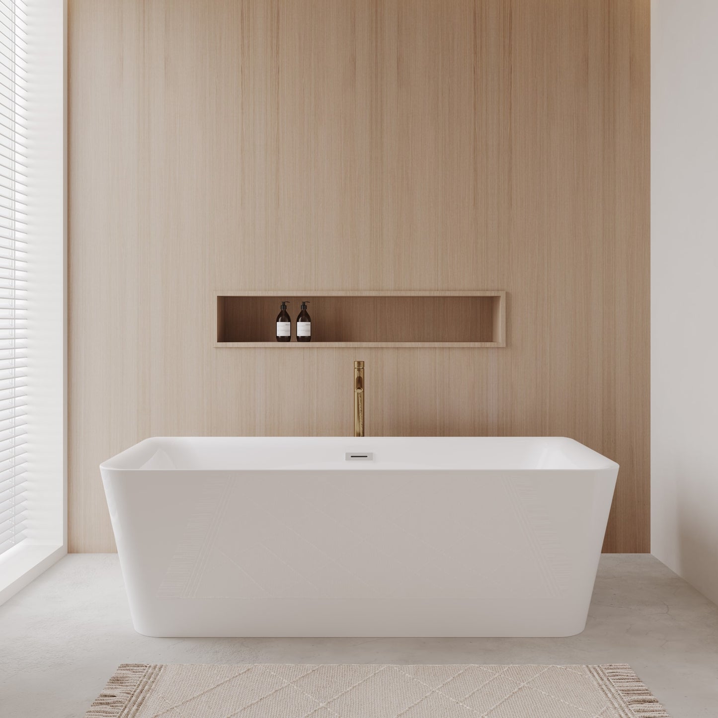 Emily Freestanding Bathtub - 68.88W x 23.63H x 30.38D