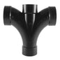 DWV Double Fixture Fitting, 2 x 1-1/2 in, Hub, ABS