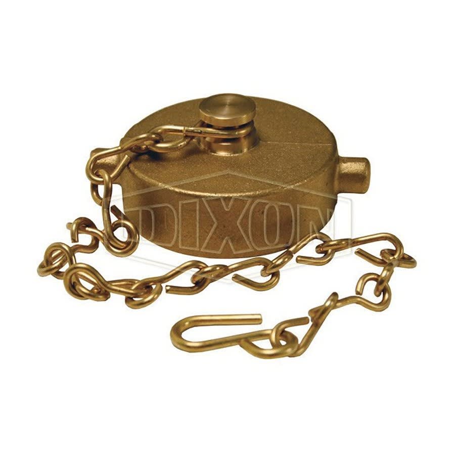 Fire Hose Cap, 1-1/2 in, Brass