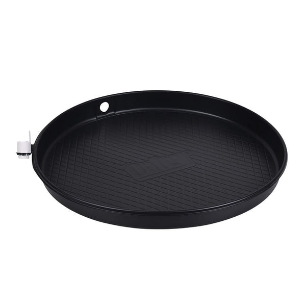Tank Heater Pan, Round, 28 in Dia, Side Connection, Plastic