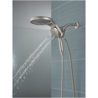 Universal Showering Round 2.5 GPM Multi Function 2-in1 In2ition Shower Head and Hand Shower with Touch Clean, H2Okinetic and MagnaTite Technology