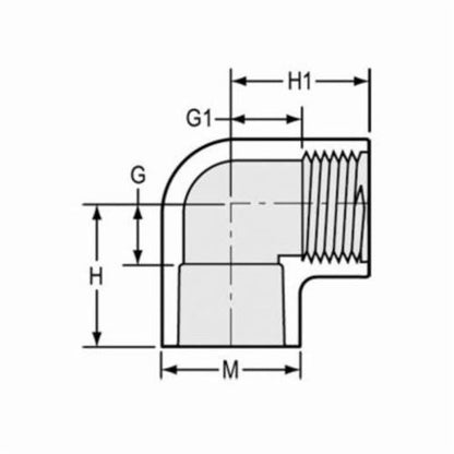 90 deg Elbow, 1-1/2 in, Socket x FNPT, SCH 40/STD, PVC