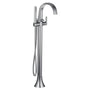 Doux Floor Mounted Tub Filler with Built-In Diverter - Includes Hand Shower