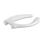Stronghold® Toilet Seat, Elongated Bowl, Open Front, Less Cover, Plastic, White