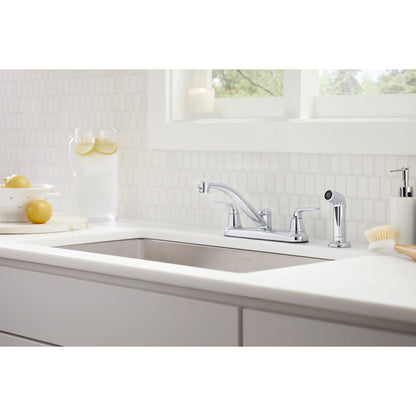 Jolt 1.5 GPM Widespread Kitchen Faucet - Includes Side Spray Escutcheon