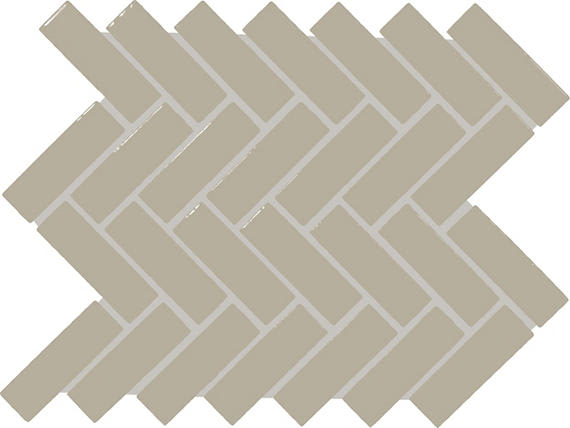 Color Wheel Mosaic Architectural Gray Straight Joint 2X2 Glossy