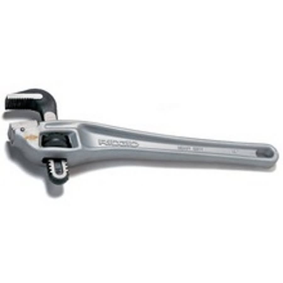 14 Series Offset Pipe Wrench, 2 in, 14 in OAL, Hook Jaw, Aluminum Handle, Standard Adjustment, Gray