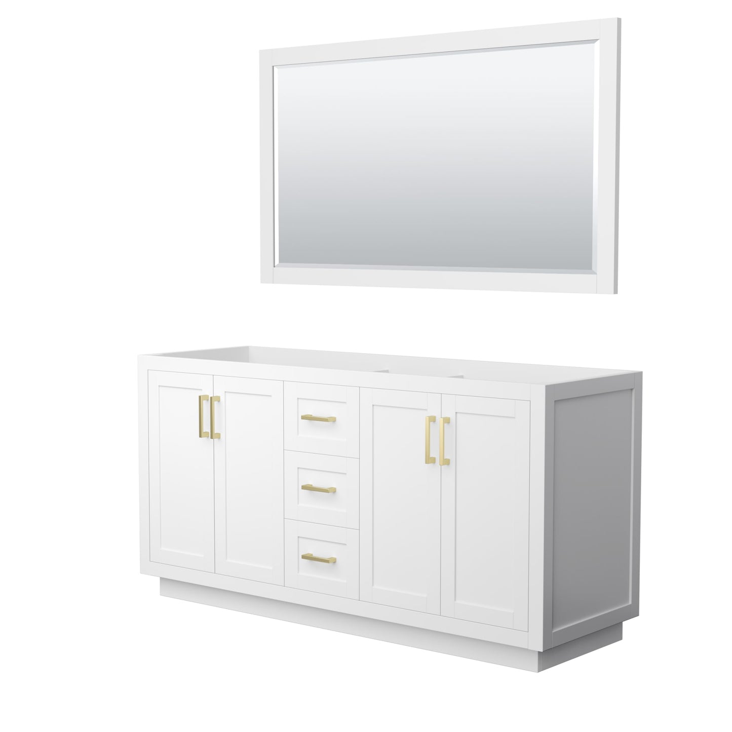 Miranda Double Bathroom Vanity - 65.25W x 33H x 21.75D