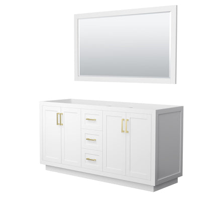 Miranda Double Bathroom Vanity - 65.25W x 33H x 21.75D