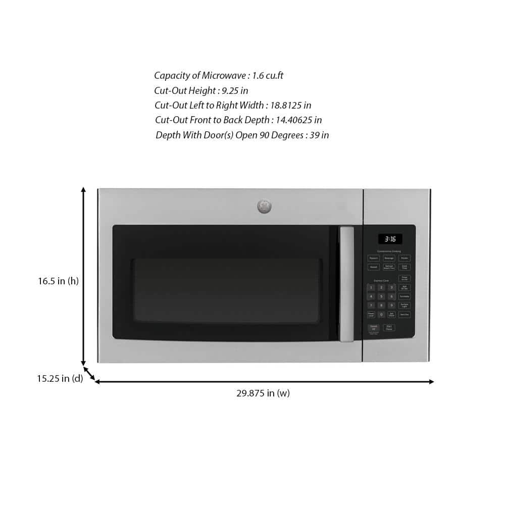 1.6 cu. ft. Over-the-Range Microwave in Stainless Steel