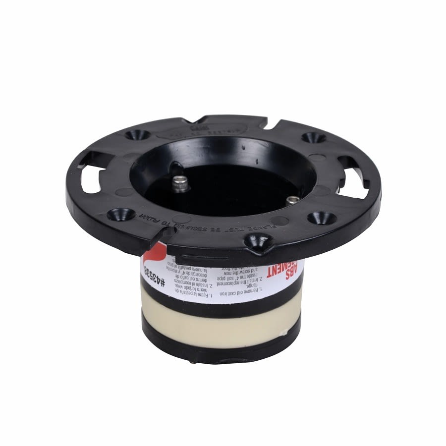 DWV Closet Flange, 4 in, Hub, ABS