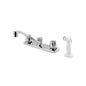 Pfirst Series™ Kitchen Faucet, Deck Mount, 2 Knob Handle, 4-Hole, Polished Chrome