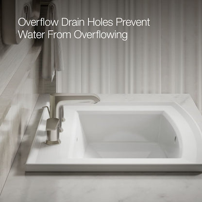 Archer 22-5/8" Drop In Bathroom Sink with 3 Holes Drilled and Overflow