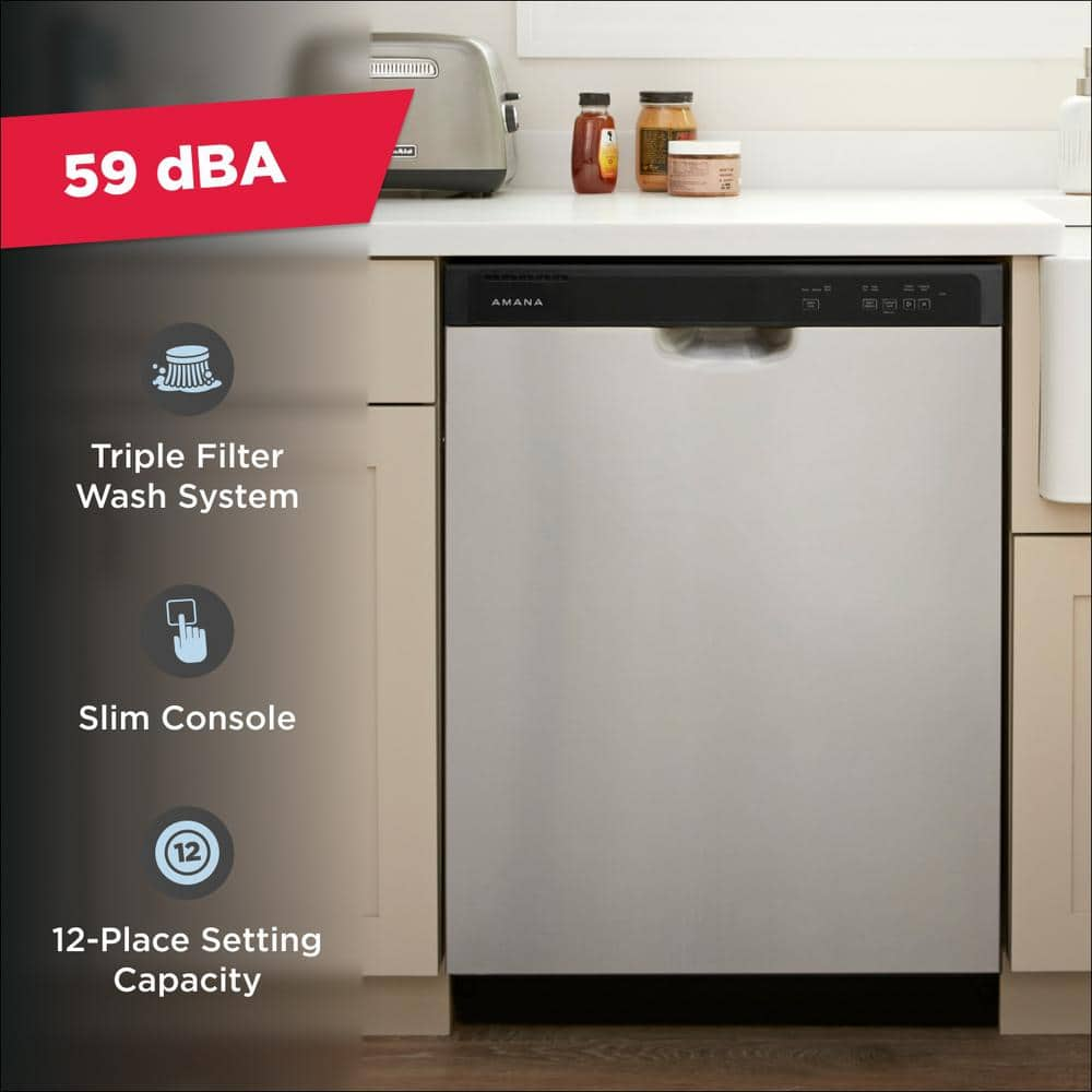 Amana 24"W Dishwasher Stainless Steel