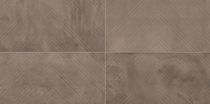 Chord Rhythm Brown Rectangle 12X24 Matte