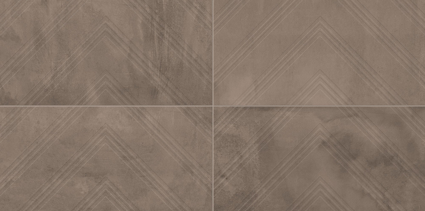 Chord Rhythm Brown Rectangle 6X24 Matte