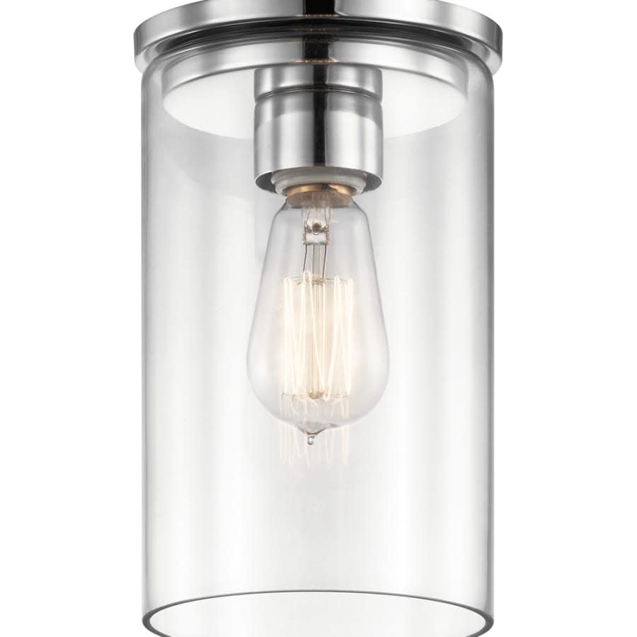 Crosby Single Light 6" Wide Mini Pendant with Clear Glass Shade