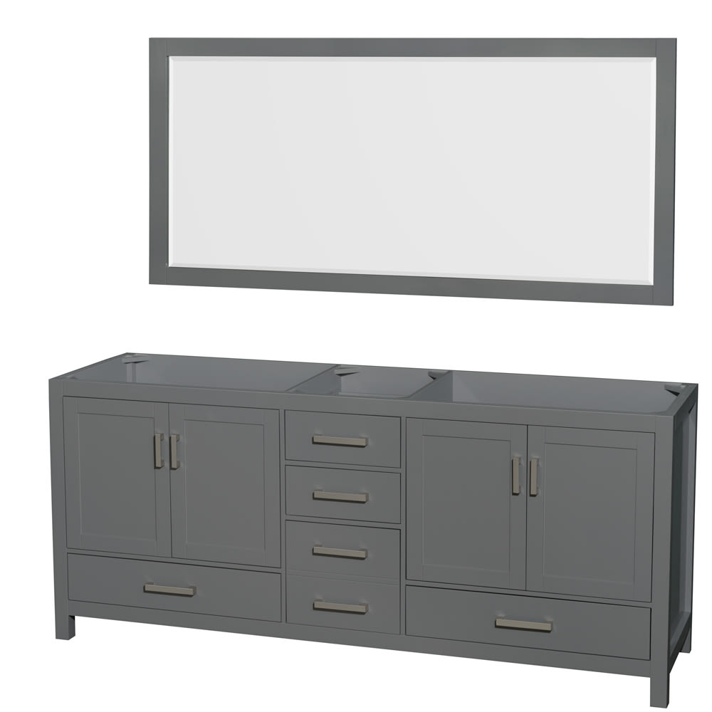 Sheffield Double Bathroom Vanity - 78.5W x 35H x 21.5D