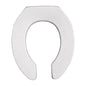 Toilet Seat, Round Bowl, Open Front, Less Cover, Plastic, White