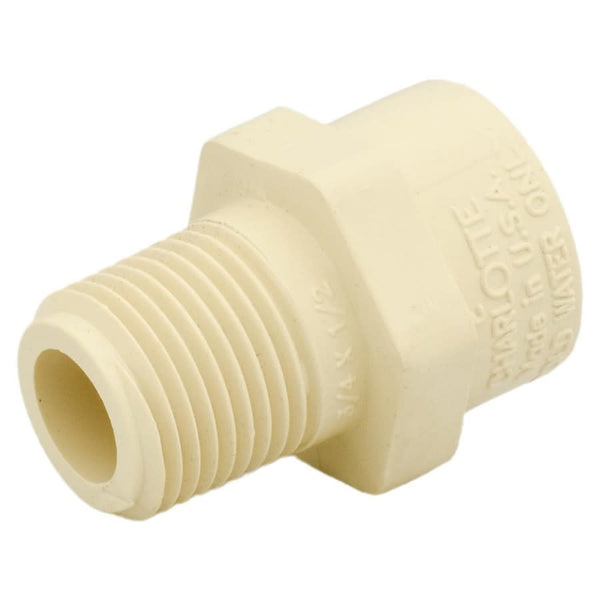 FlowGuard Gold® Male Adapter, 3/4 x 1/2 in, Socket x MNPT, SDR 11, CPVC