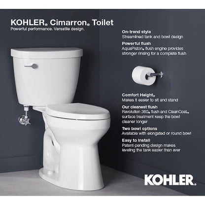 Cimarron 1.28 GPF Toilet Tank Only - Left Hand Lever