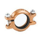 Rigid Coupling, 2 in, Groove, Ductile Iron, Copper