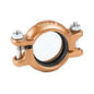 Rigid Coupling, 4 in, Groove, Ductile Iron, Copper
