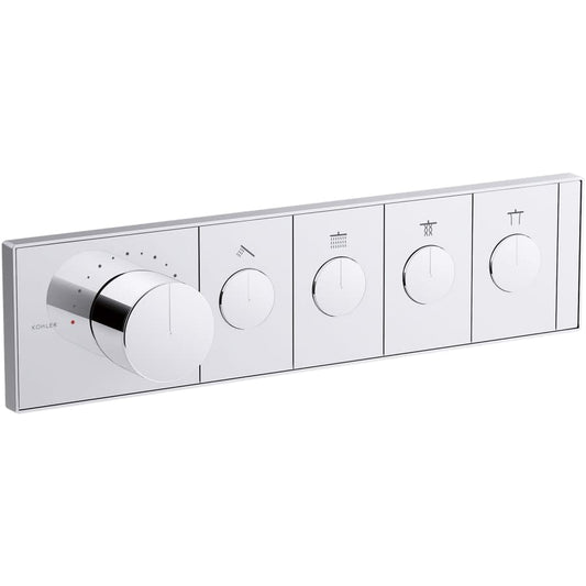 Anthem Four Function Thermostatic Valve Trim Only with Single Knob Handle, Integrated Diverter, and Volume Control - Less Rough In