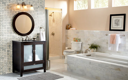 Arabescato Carrara with Black Marble Basket Weave Pattern Honed in a Mesh