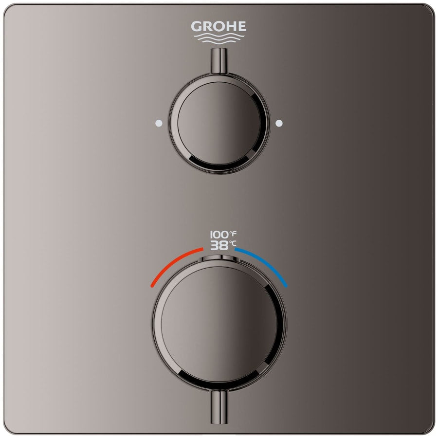 Grohtherm Thermostatic Valve Trim Only with Dual Lever Handles and Volume Control - Less Rough In