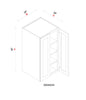 Wall Refrigerator Cabinet - 24"W x 42"H x 24"D