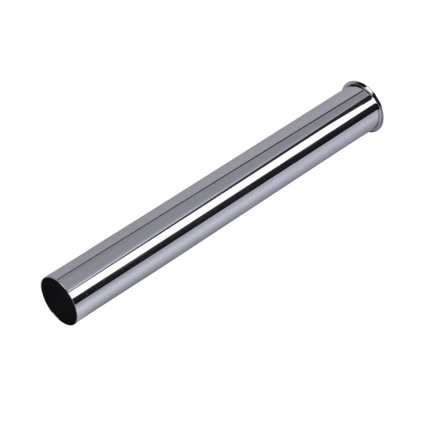 Tubular Tailpiece, 1-1/2 in, Tube x Flange, 20 ga, Chrome
