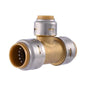 Max™ Tee, 3/4 x 1/2 in, Push, Brass