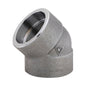 45 deg Elbow, 1/2 in, Socket Weld, SCH 80/XH, Forged Steel, 3000 lb